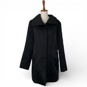 Cole‎ Haan Black Jacket Women’s 10 Classic Chic Long Sleeve Hidden Button